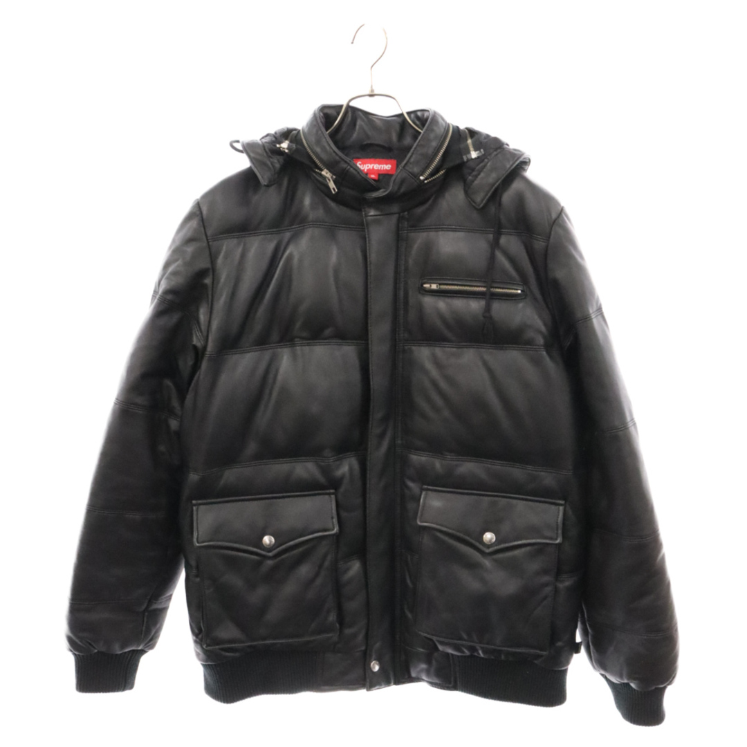 Supreme(シュプリーム)のSUPREME シュプリーム 10AW Leather Down Jacket レザーダウンジャケット ブラック メンズのジャケット/アウター(ダウンジャケット)の商品写真