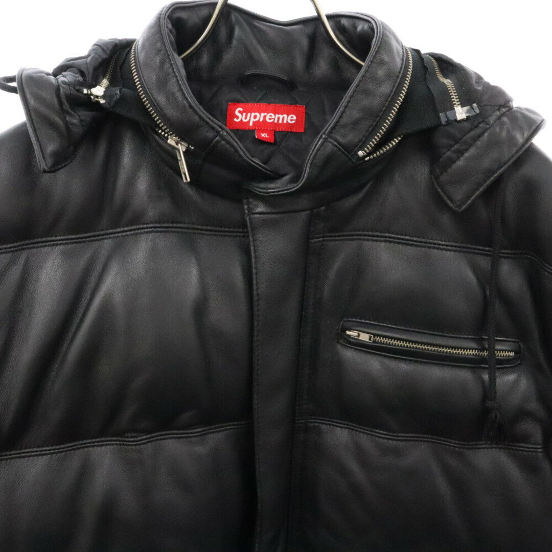 Supreme(シュプリーム)のSUPREME シュプリーム 10AW Leather Down Jacket レザーダウンジャケット ブラック メンズのジャケット/アウター(ダウンジャケット)の商品写真