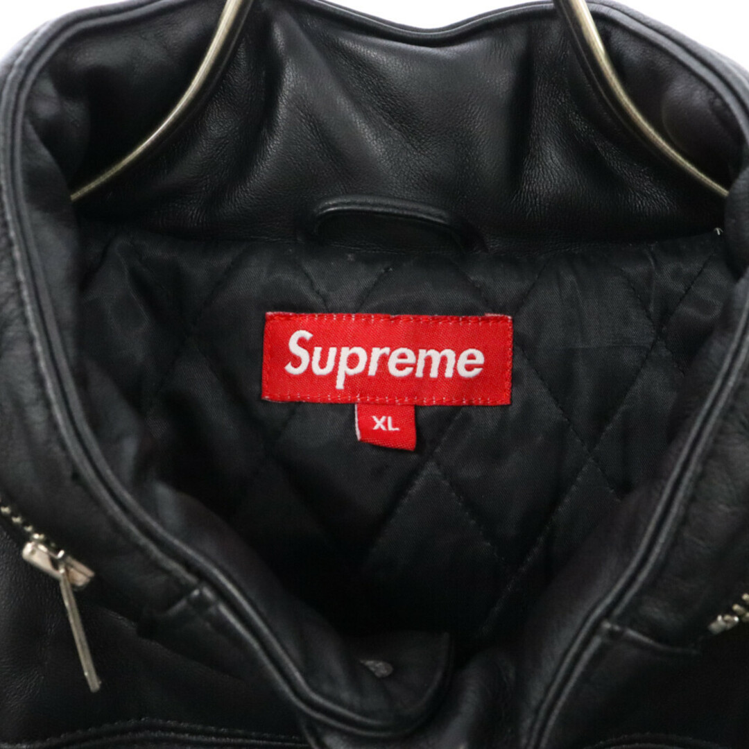 Supreme(シュプリーム)のSUPREME シュプリーム 10AW Leather Down Jacket レザーダウンジャケット ブラック メンズのジャケット/アウター(ダウンジャケット)の商品写真