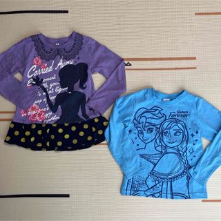 ニシマツヤ(西松屋)の西松屋　女の子　ロンT 2枚セット　120cm(Tシャツ/カットソー)