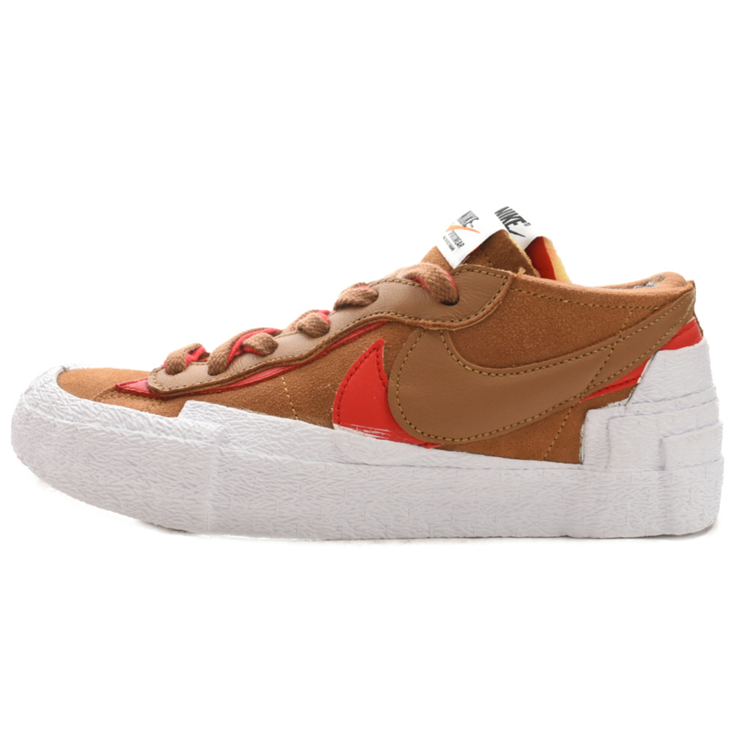 NIKE(ナイキ)のNIKE ナイキ  × SACAI BLAZER LOW BRITISH TAN DD1877-200 サカイ ブレーザー ローカットスニーカー ホワイト/ブラウン US7.5/25.5cm メンズの靴/シューズ(スニーカー)の商品写真