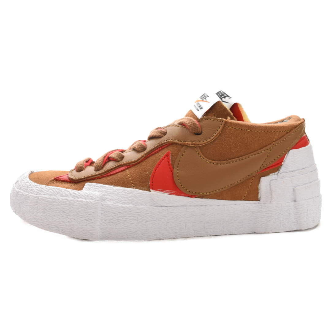 NIKE(ナイキ)のNIKE ナイキ  × SACAI BLAZER LOW BRITISH TAN DD1877-200 サカイ ブレーザー ローカットスニーカー ホワイト/ブラウン US7.5/25.5cm メンズの靴/シューズ(スニーカー)の商品写真