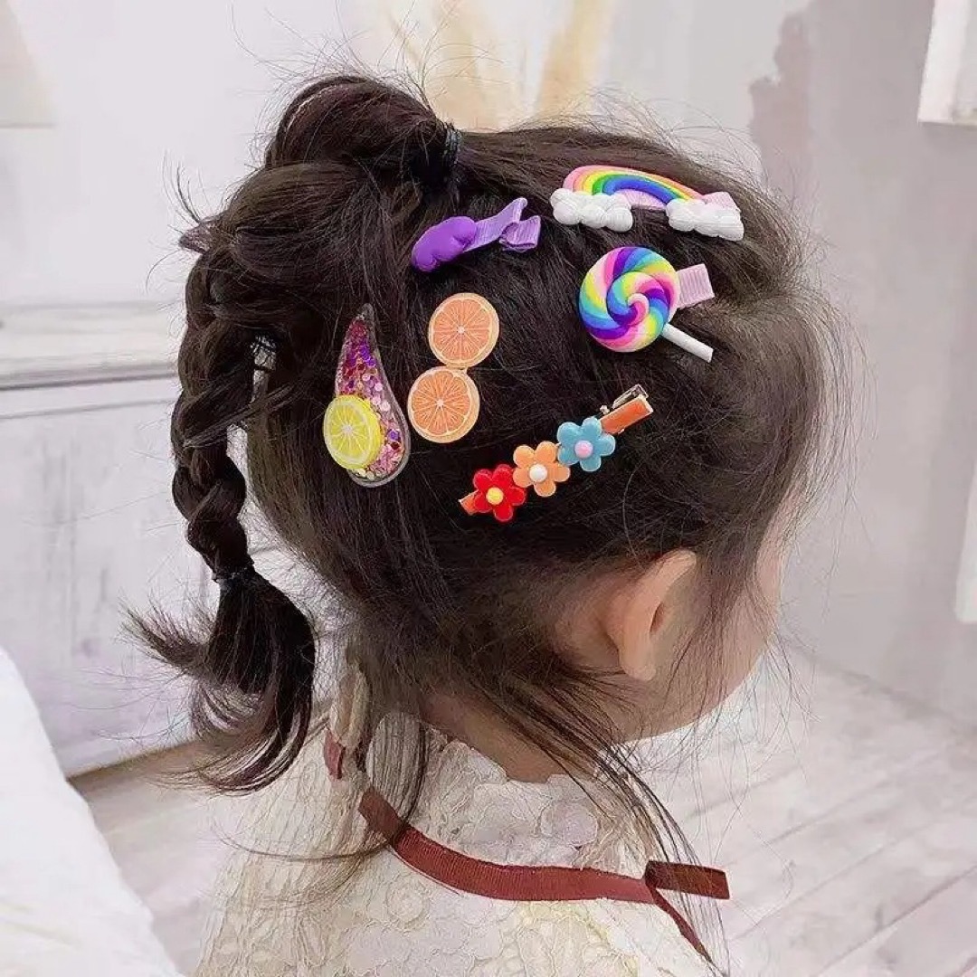 ヘアピン　ヘアアクセサリー　子供　キッズ レディースのヘアアクセサリー(バレッタ/ヘアクリップ)の商品写真