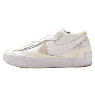 ナイキ(NIKE)のNIKE ナイキ  × Sacai BLAZER LOW White Patent Leathe DM6443-100 サカイ ブレザーロー ホワイトパテントレザー ローカットスニーカー シューズ ホワイト US8/26.0cm(スニーカー)