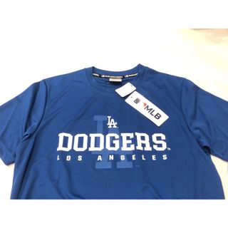 メジャーリーグベースボール(MLB)のL サイズ　新品 ドジャース　半袖　ドライメッシュ　Tシャツ　青　ロゴ　LA (Tシャツ/カットソー(半袖/袖なし))