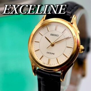 極美品 SEIKO EXCELINE ラウンド レディース腕時計 811(腕時計)