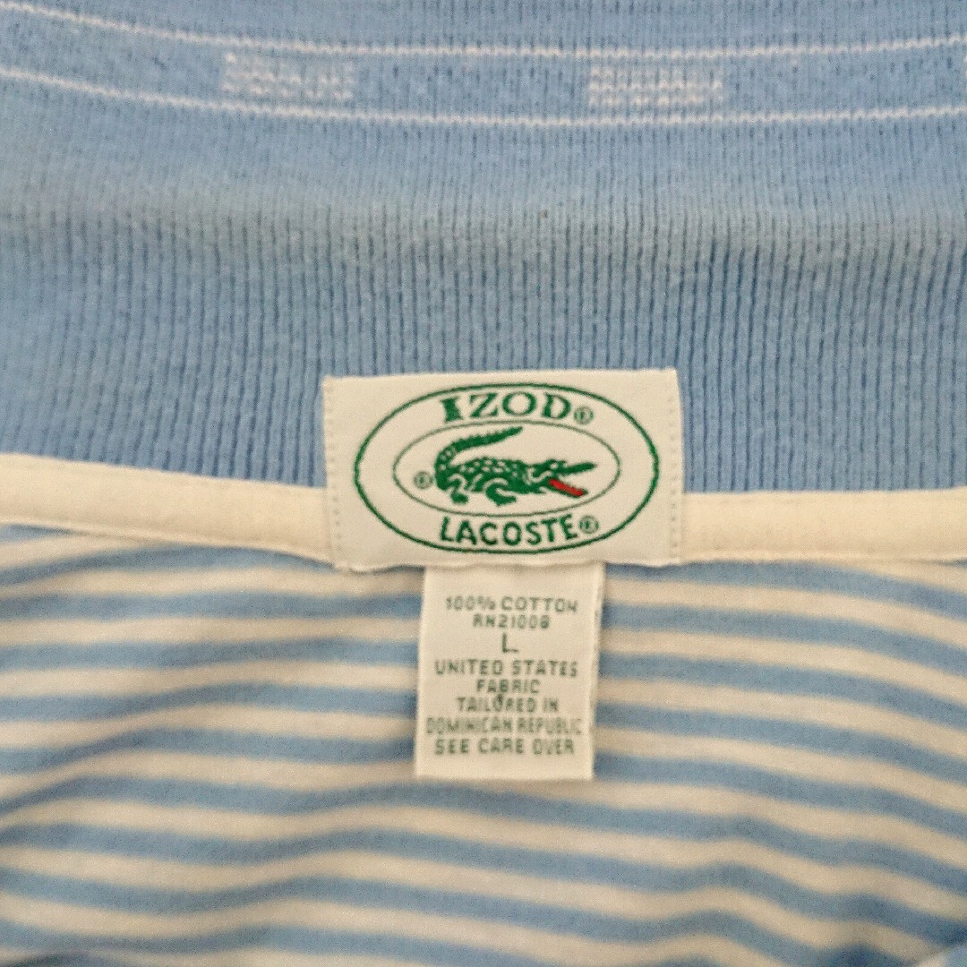 LACOSTE(ラコステ)の希少 アイゾット ラコステ 刺繍 ロゴ オーバーサイズ リンガー ポロシャツ メンズのトップス(ポロシャツ)の商品写真