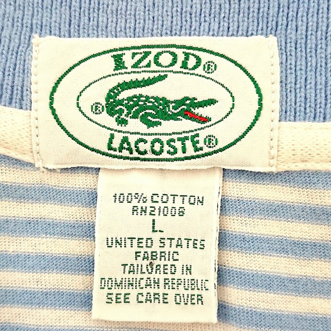 LACOSTE(ラコステ)の希少 アイゾット ラコステ 刺繍 ロゴ オーバーサイズ リンガー ポロシャツ メンズのトップス(ポロシャツ)の商品写真