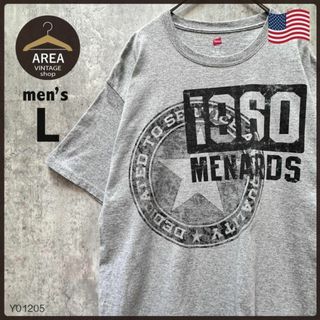 ヘインズ(Hanes)のHanesヘインズアメリカ古着Tシャツ半袖メンズXLアメリカグレービッグロゴ(Tシャツ/カットソー(半袖/袖なし))