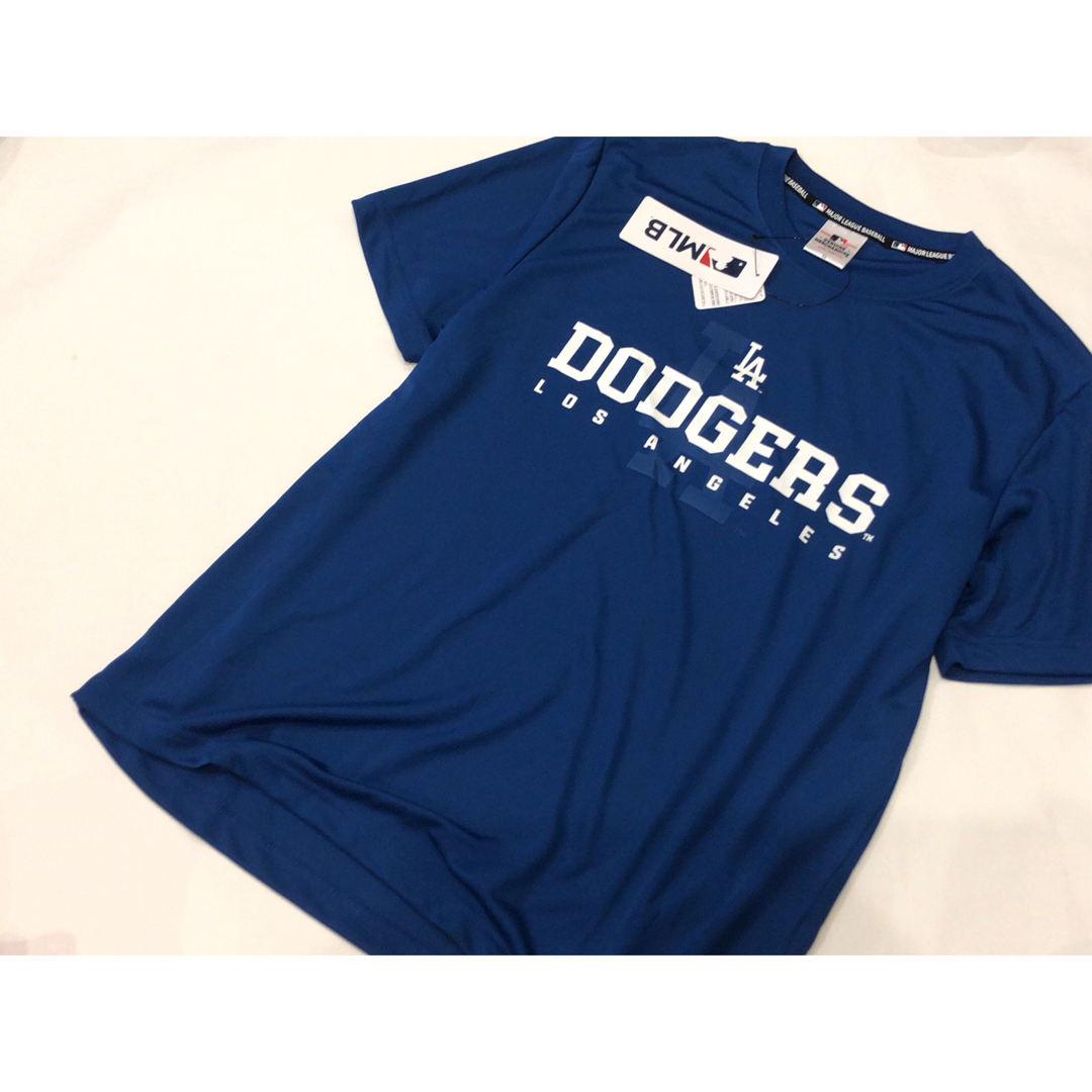 MLB(メジャーリーグベースボール)のLL サイズ　新品　MLBドジャース　半袖 Tシャツ ドライメッシュ　青  XL レディースのトップス(Tシャツ(長袖/七分))の商品写真