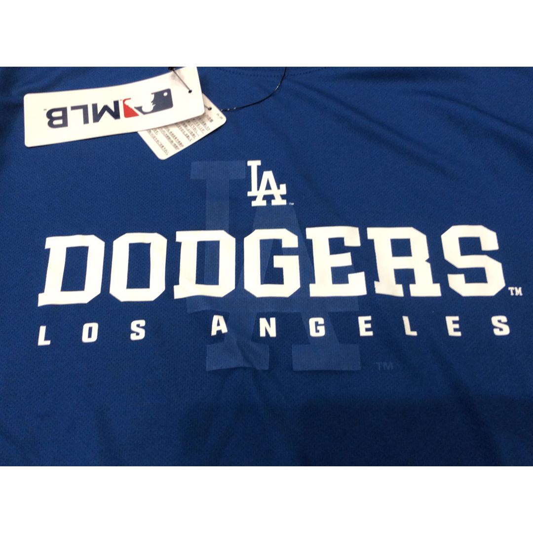 MLB(メジャーリーグベースボール)のLL サイズ　新品　MLBドジャース　半袖 Tシャツ ドライメッシュ　青  XL レディースのトップス(Tシャツ(長袖/七分))の商品写真