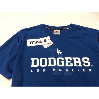 MLB - LL サイズ　新品　MLBドジャース　半袖 Tシャツ ドライメッシュ　青  XL