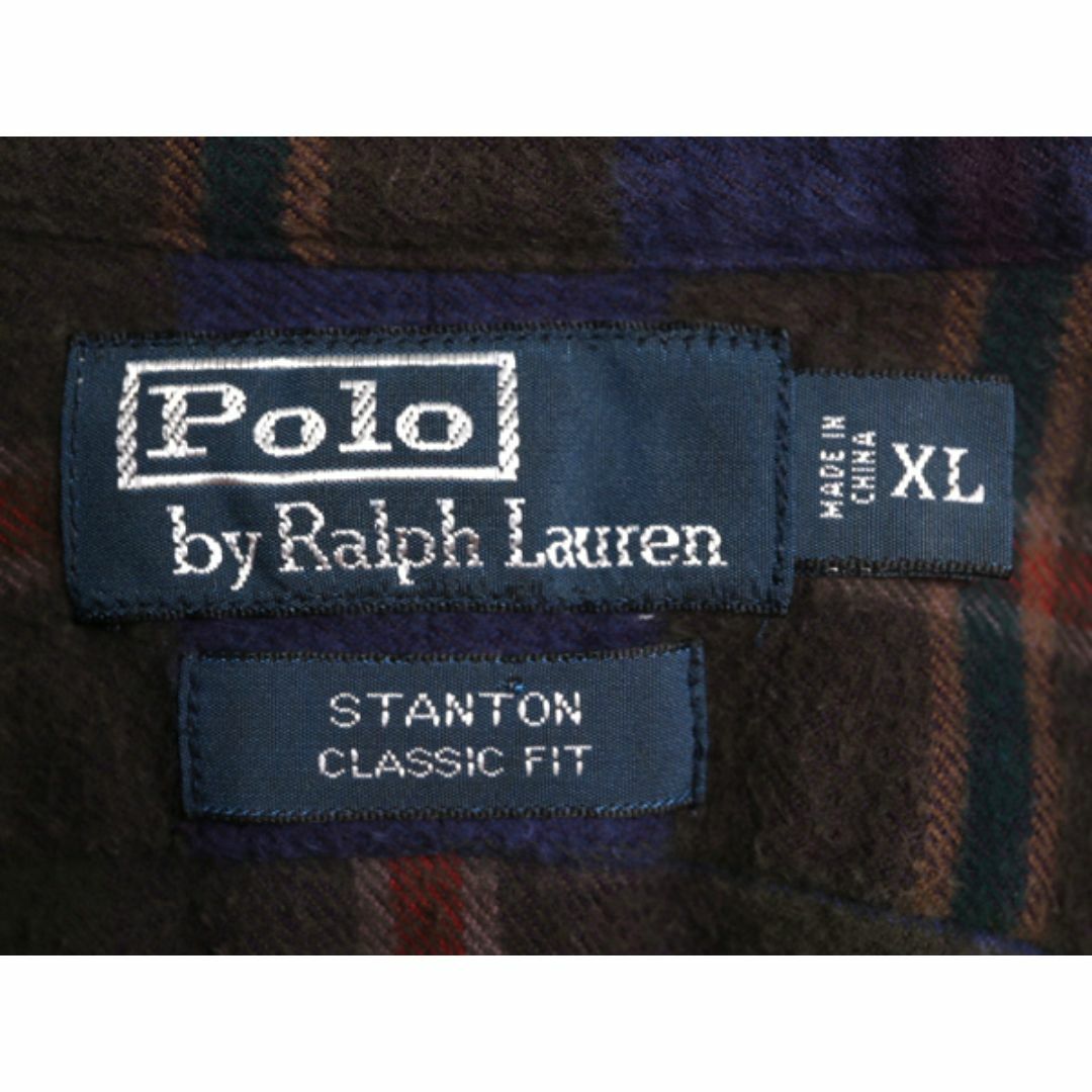 Ralph Lauren(ラルフローレン)の90s ラルフローレン チェック ボタンダウン フランネル 長袖 シャツ メンズ XL 90年代 オールド ポロ ネルシャツ マルチカラー ポニー無し メンズのトップス(シャツ)の商品写真