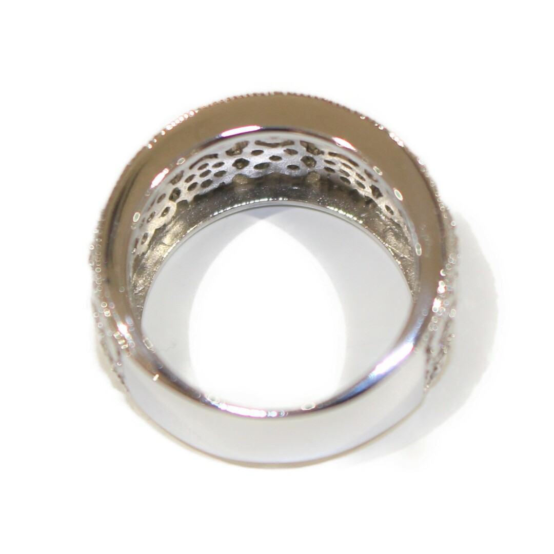 K18 メレダイヤ計0.83ctリング 　 ホワイトゴールド ダイヤモンド K18WG 11gレディース メンズ ウィメンズ シンプル プレゼント おしゃれ ゴージャス 豪華 指輪 【中古】 レディースのアクセサリー(リング(指輪))の商品写真