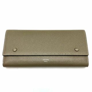 セリーヌ(celine)のCELINE セリーヌ ラージ　フラップ マルチファンクション 長財布　ベージュ　イエロー レザー コインケース カードケース　レディース　メンズ　(財布)