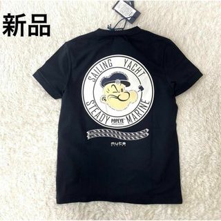 ムータ(muta)の【新品・未使用】ムータマリン　Tシャツ　バックプリント　ポパイ　ネイビー　0(Tシャツ(半袖/袖なし))