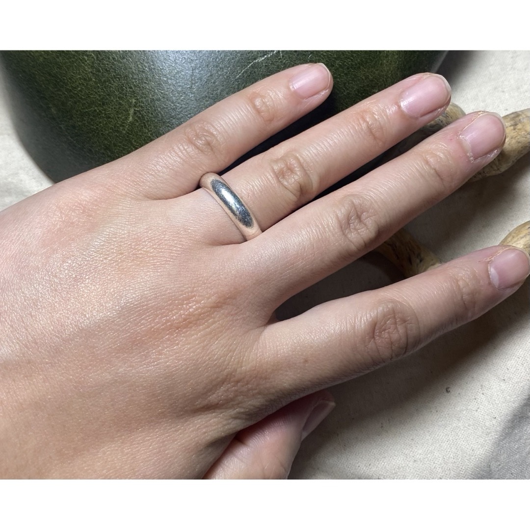 カレン甲丸ラウンドKaren silverリングシンプル幅広銀指輪プレーンE5ょ メンズのアクセサリー(リング(指輪))の商品写真