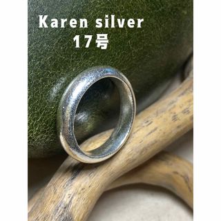 カレン甲丸ラウンドKaren silverリングシンプル幅広銀指輪プレーンE5ょ(リング(指輪))