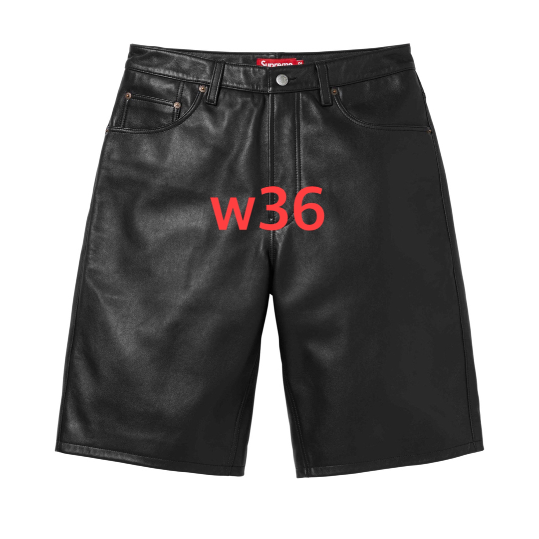 Supreme(シュプリーム)のsupreme Baggy Leather Short  36 メンズのパンツ(ショートパンツ)の商品写真