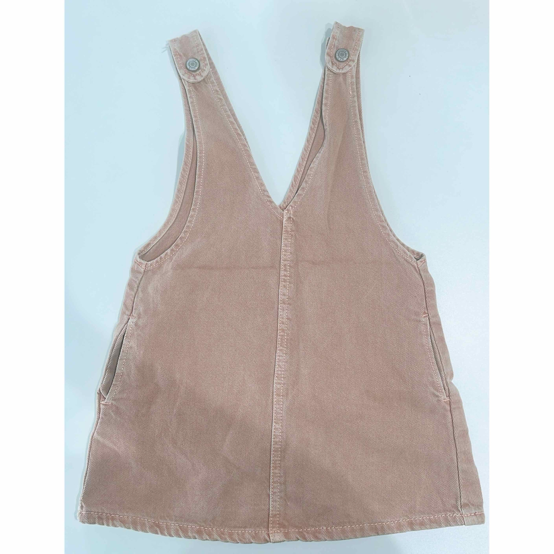 ピンクデニムワンピース　zara キッズ/ベビー/マタニティのキッズ服女の子用(90cm~)(ワンピース)の商品写真