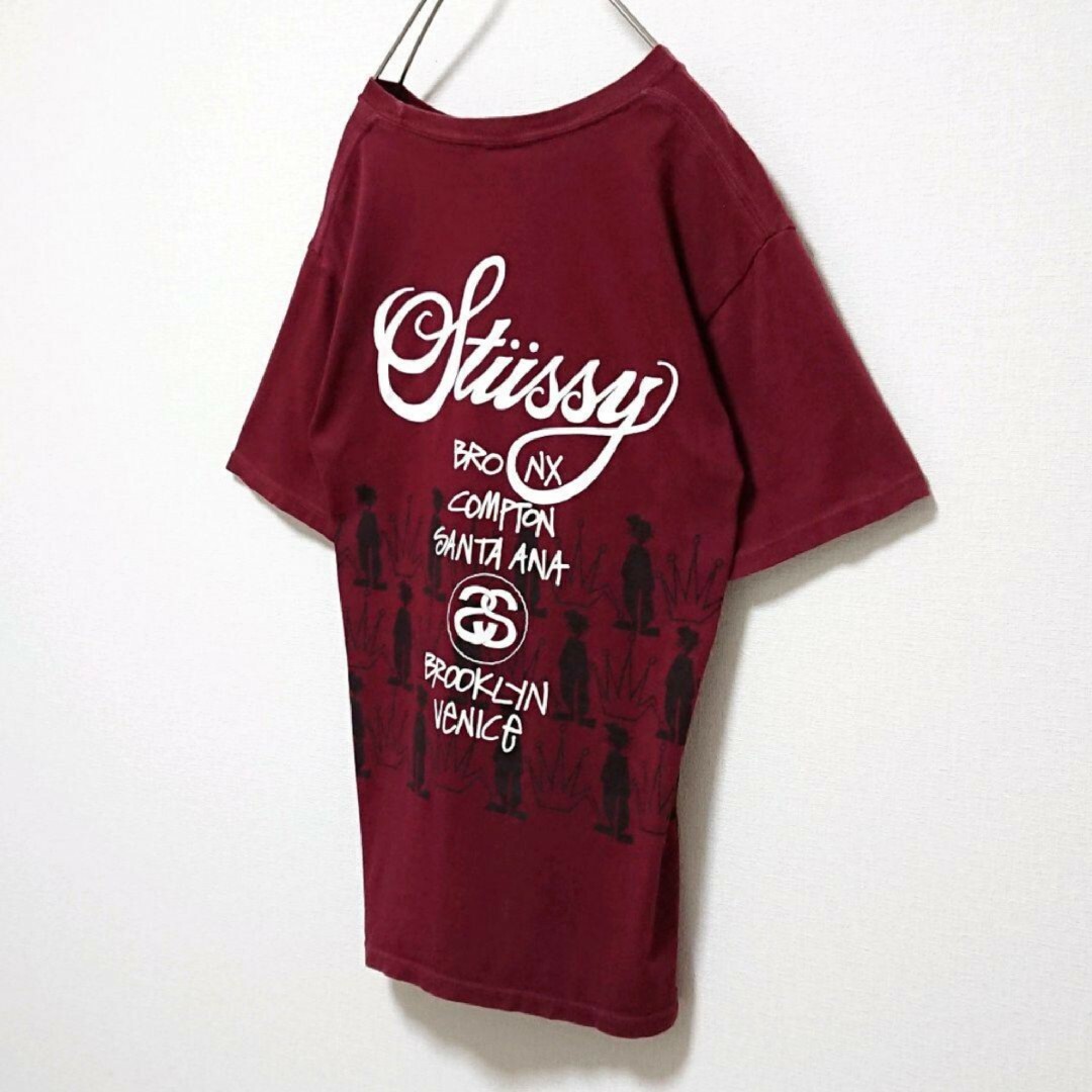 STUSSY(ステューシー)のステューシー ワールドツアー シャドーマン クラウン 両面 ロゴ 半袖 Tシャツ メンズのトップス(Tシャツ/カットソー(半袖/袖なし))の商品写真