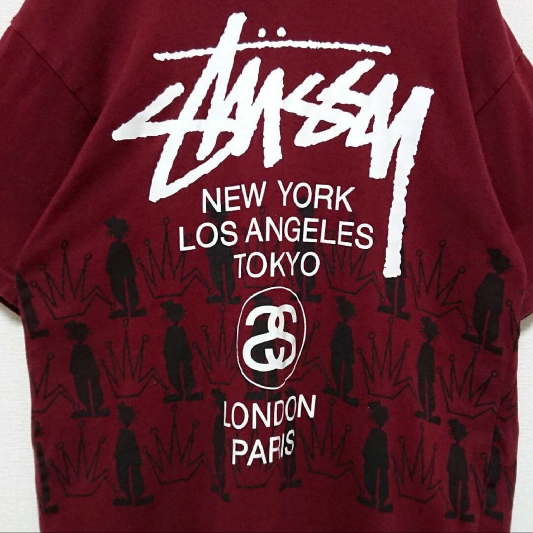 STUSSY(ステューシー)のステューシー ワールドツアー シャドーマン クラウン 両面 ロゴ 半袖 Tシャツ メンズのトップス(Tシャツ/カットソー(半袖/袖なし))の商品写真