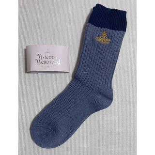 Vivienne Westwood - ヴィヴィアンウエストウッド　ソックス　靴下　アッシュブルー ラメ入り