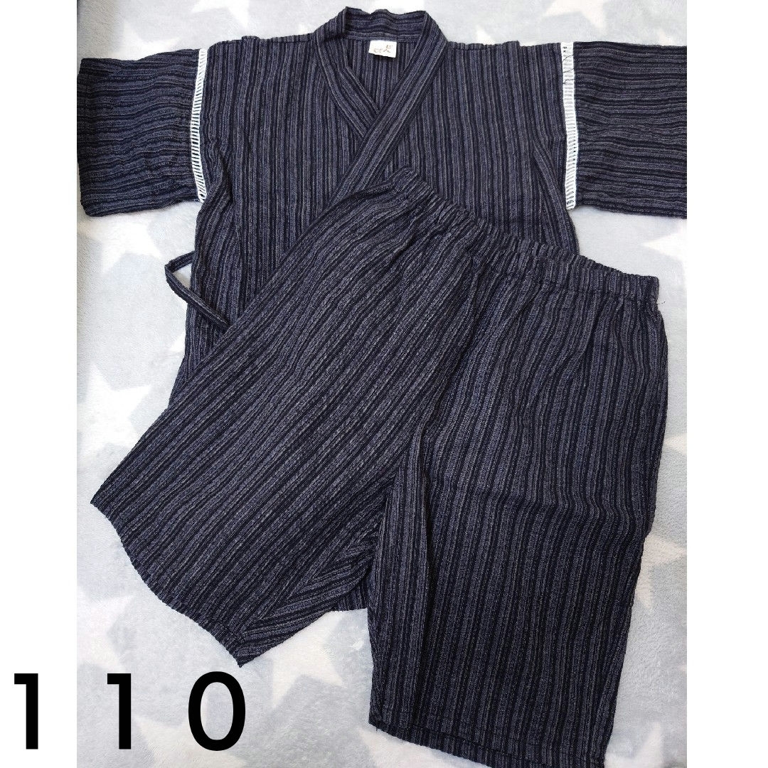 甚平　110　上下セット　子供　キッズ キッズ/ベビー/マタニティのキッズ服男の子用(90cm~)(甚平/浴衣)の商品写真