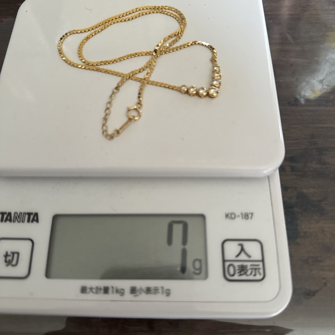 阪急百貨店保証書付き18kダイヤネックレス レディースのアクセサリー(ネックレス)の商品写真