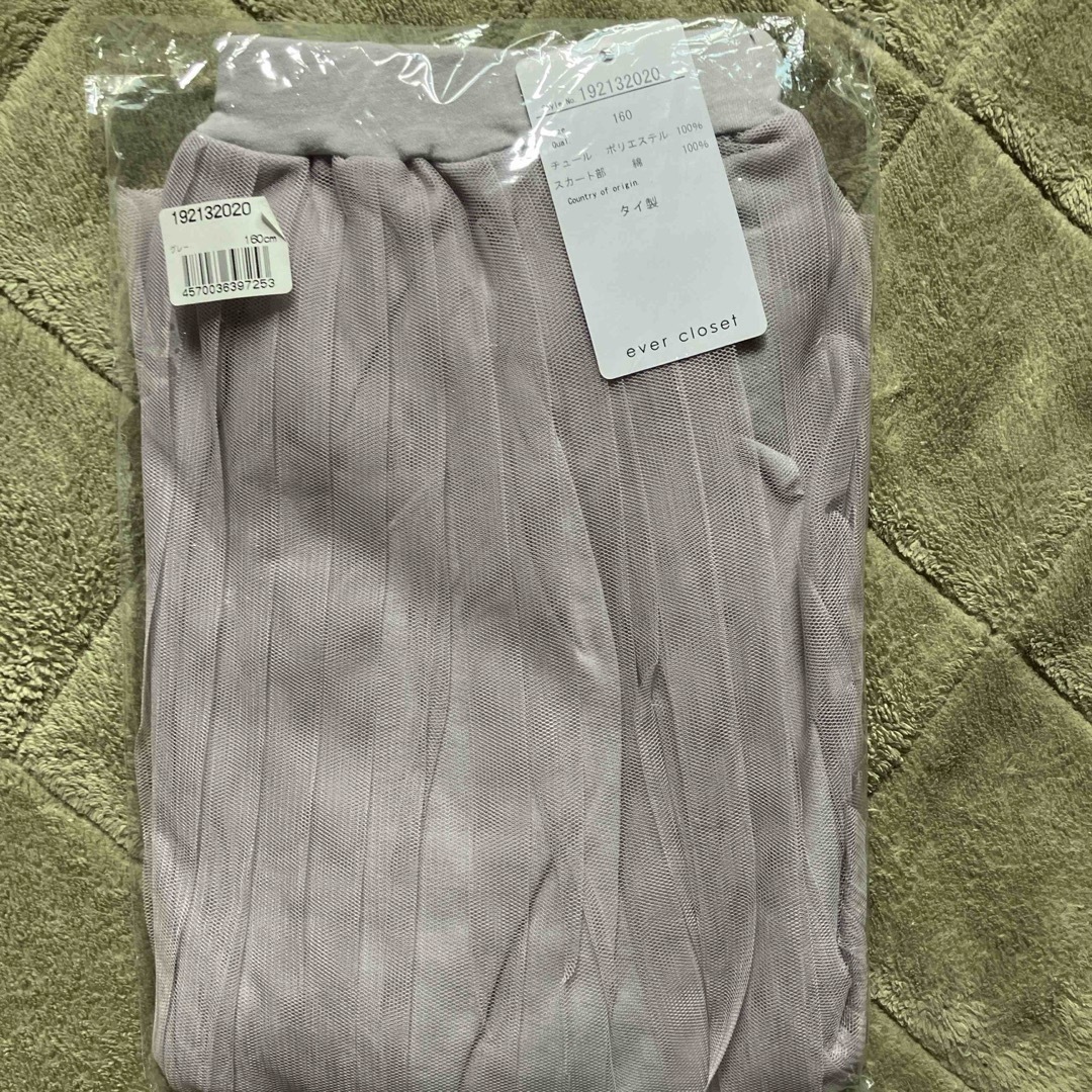 グレー　スカート　160 キッズ/ベビー/マタニティのキッズ服女の子用(90cm~)(スカート)の商品写真
