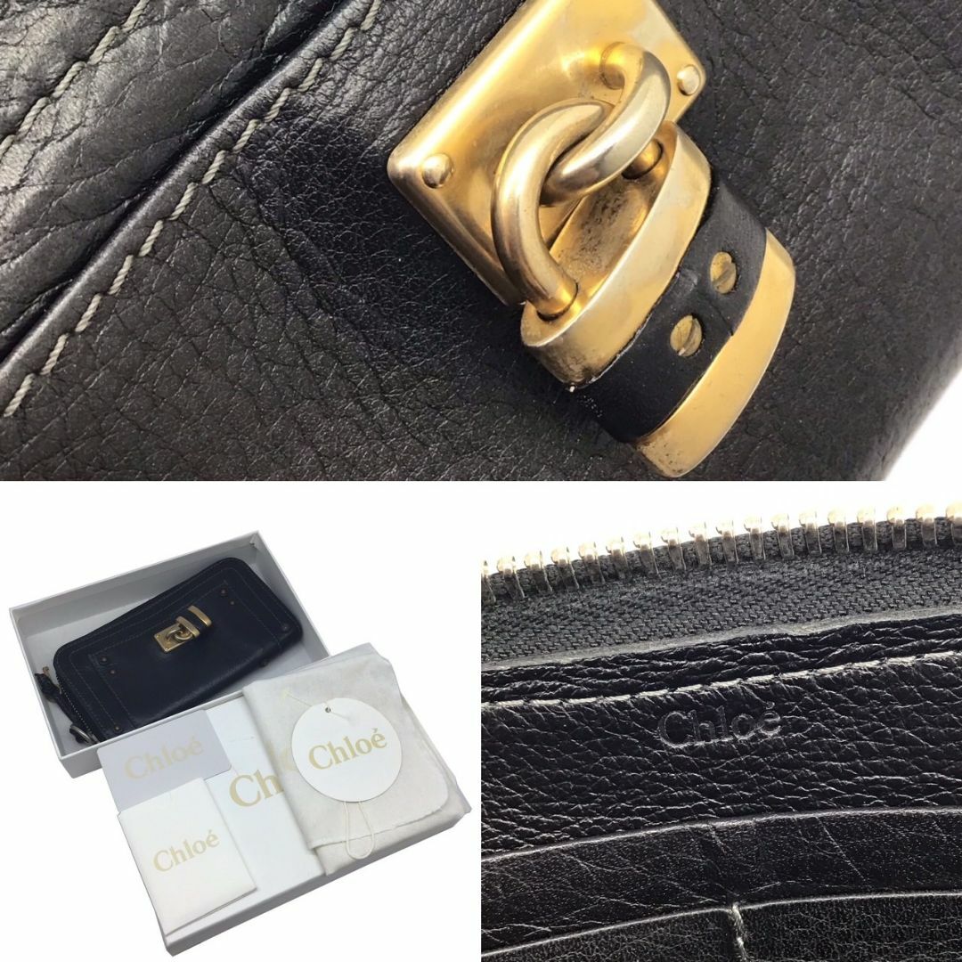 Chloe(クロエ)のChloe　クロエ　パディントン　ラウンドファスナー　ブラック　G金具　黒　レザー カデナ　キー　長財布　財布　メンズ　レディース　ユニセックス レディースのファッション小物(財布)の商品写真