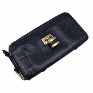 クロエ(Chloe)のChloe　クロエ　パディントン　ラウンドファスナー　ブラック　G金具　黒　レザー カデナ　キー　長財布　財布　メンズ　レディース　ユニセックス(財布)