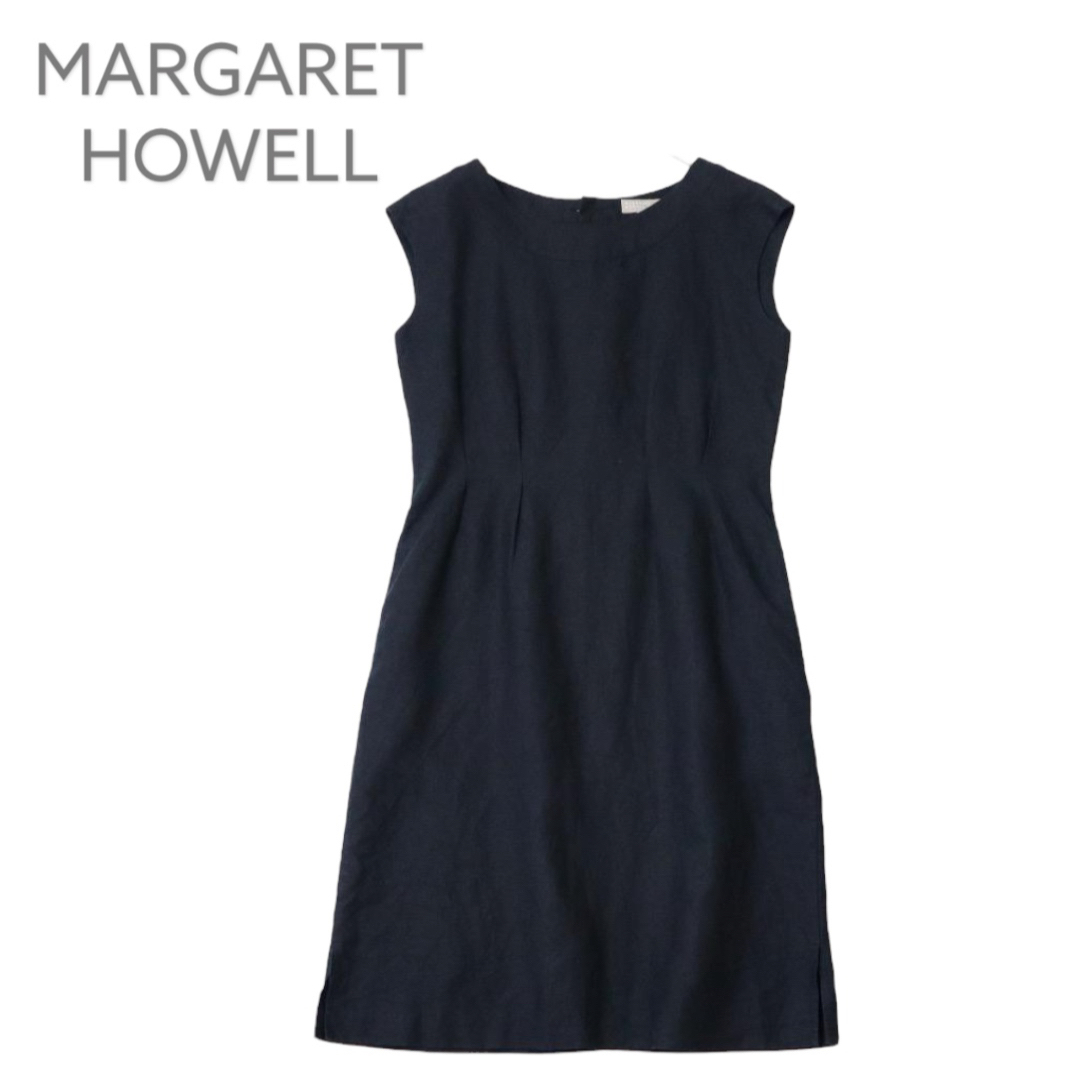 MARGARET HOWELL(マーガレットハウエル)のMARGARET HOWELL リネン バックボタン ワンピース レディースのワンピース(ロングワンピース/マキシワンピース)の商品写真