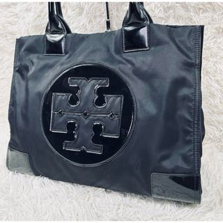 トリーバーチ(Tory Burch)の【良品】トリーバーチ　トートバッグ　エラ　A4収納可能　ビックロゴ　肩掛け(トートバッグ)