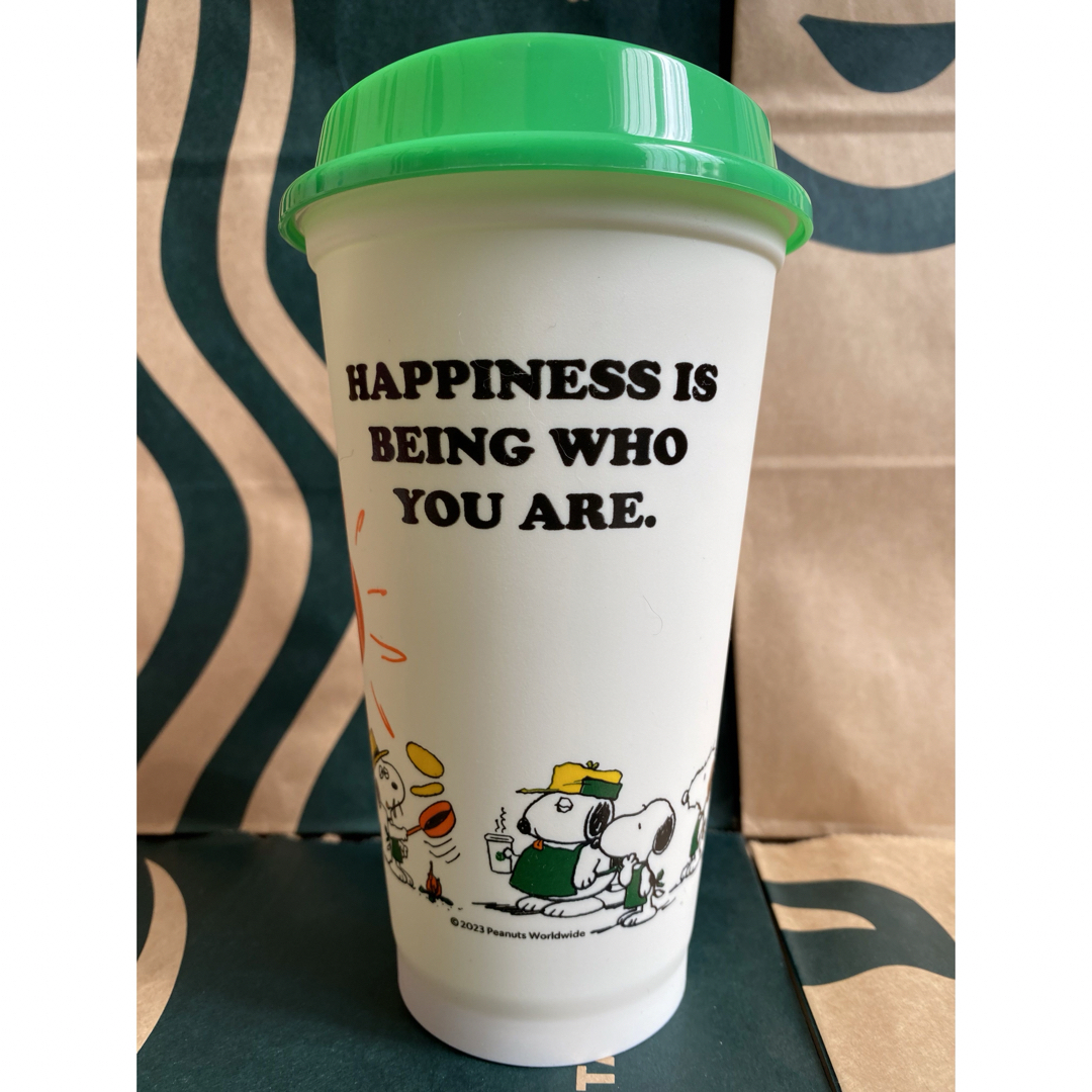 Starbucks Coffee(スターバックスコーヒー)のリユーザブルカップ オフホワイト PEANUTS Snoopy Brothers インテリア/住まい/日用品のキッチン/食器(タンブラー)の商品写真