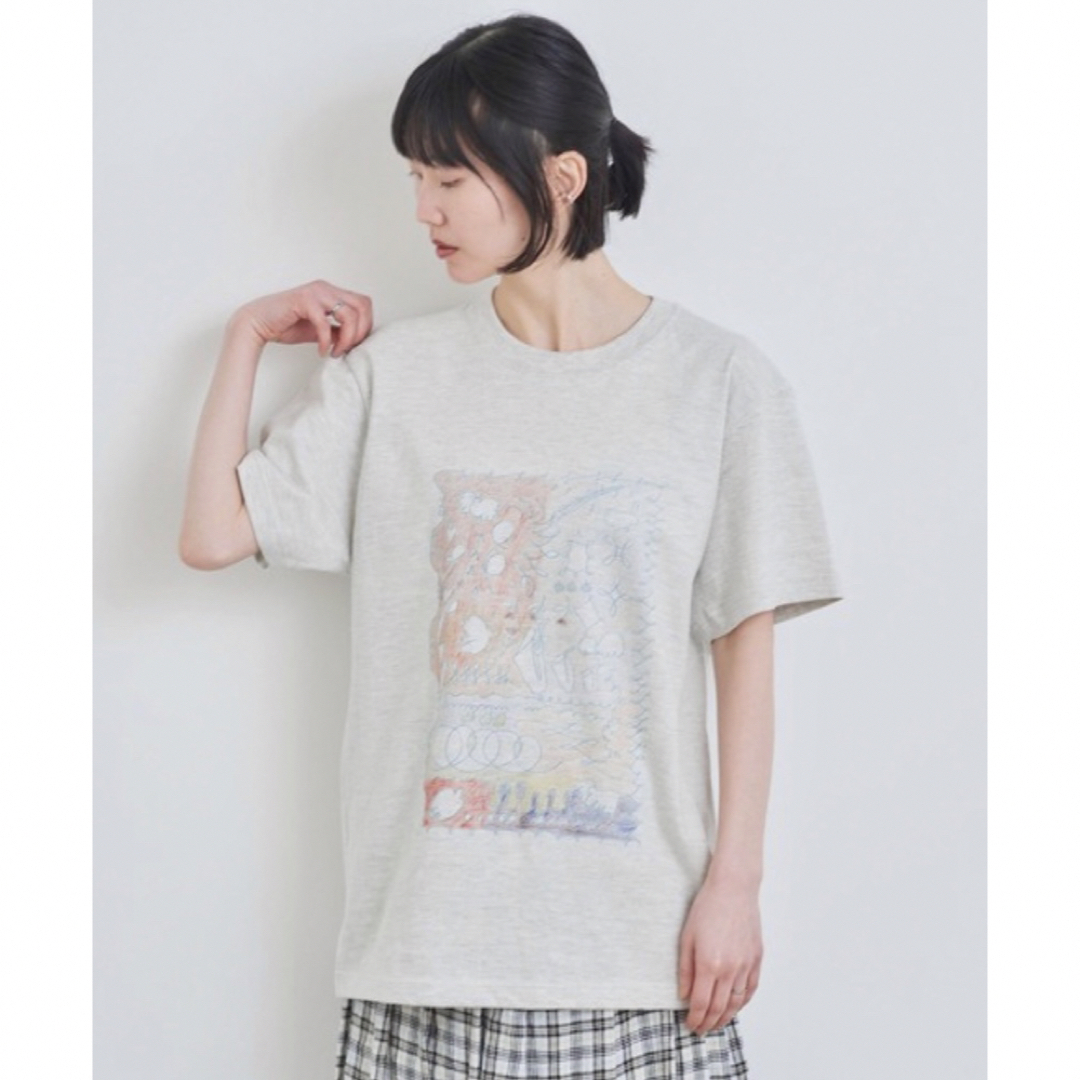 l'atelier du savon(アトリエドゥサボン)の2023SS l'atelier du savon 色鉛筆の絵 Tシャツ レディースのトップス(Tシャツ(半袖/袖なし))の商品写真