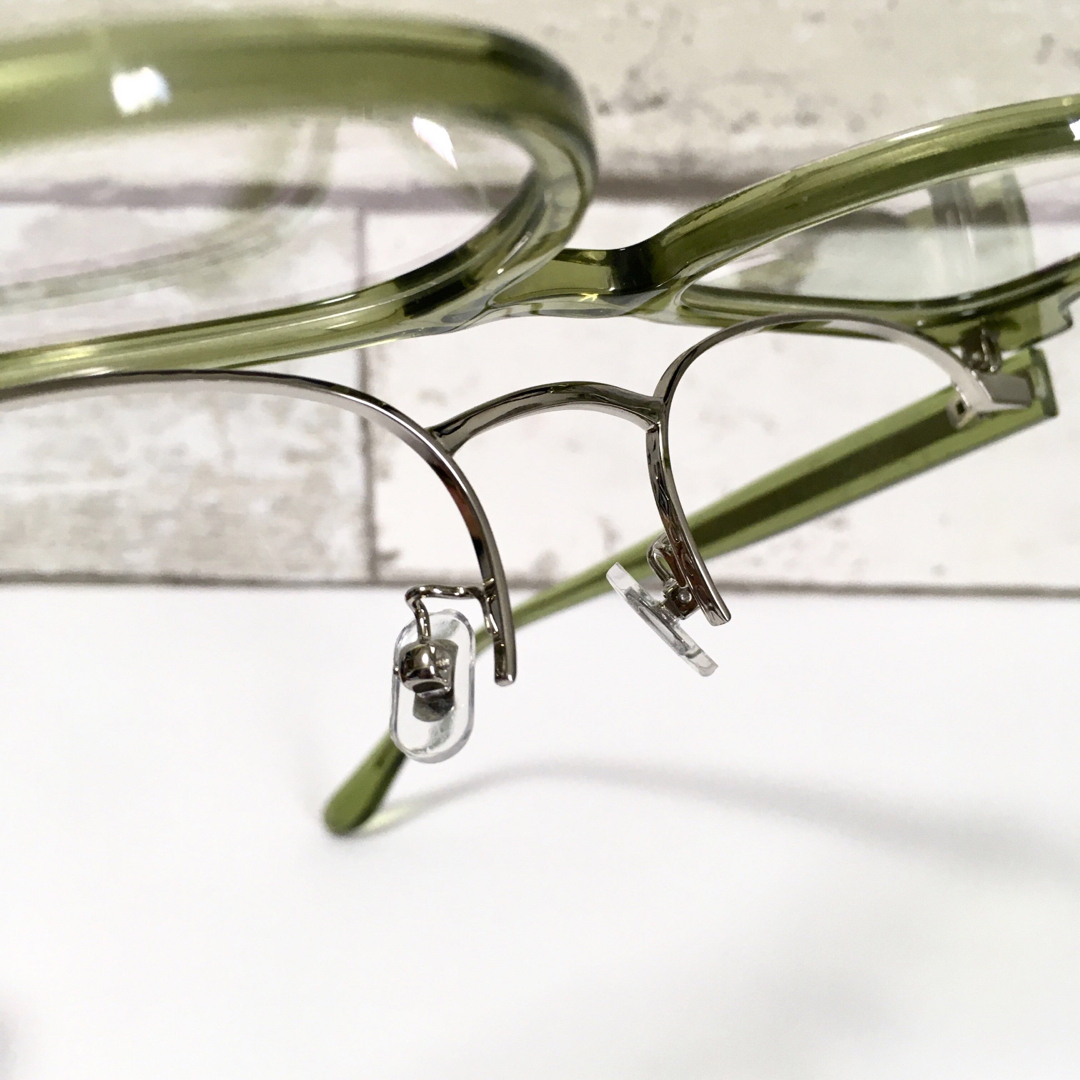 メガネフレーム  跳ね上げ フィリップアップ グリーン  メンズ レディース メンズのファッション小物(サングラス/メガネ)の商品写真