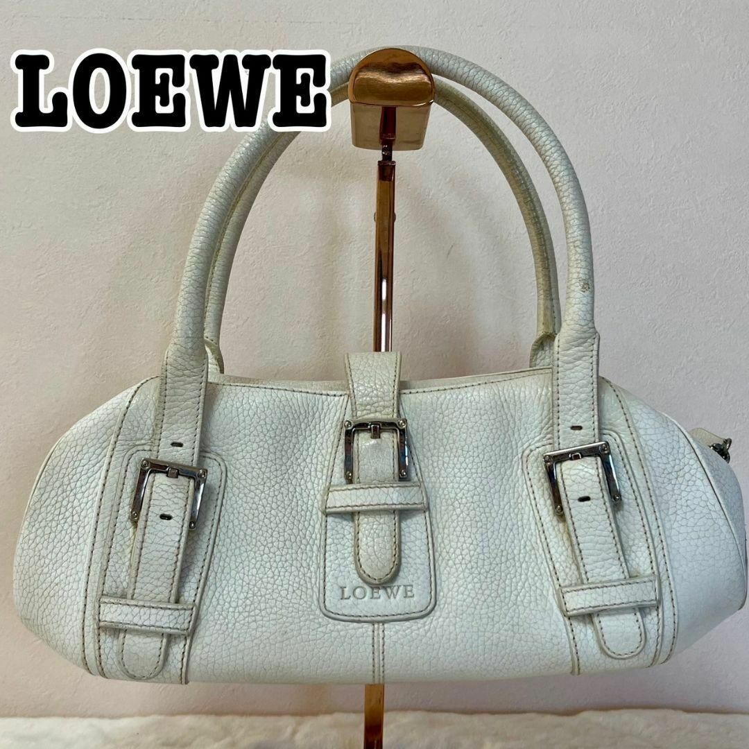 LOEWE(ロエベ)のロエベ　センダ　オールレザー　ハンドバッグ　トート　ワンショルダー ホワイト レディースのバッグ(ハンドバッグ)の商品写真