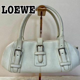 ロエベ(LOEWE)のロエベ　センダ　オールレザー　ハンドバッグ　トート　ワンショルダー ホワイト(ハンドバッグ)