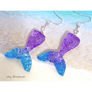 大人可愛い♡上品　揺れる 人魚ピアス・イヤリング② ★1セット限定★