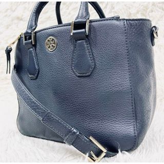 トリーバーチ(Tory Burch)の【美品】トリーバーチ　ショルダーバッグ　2way　ロビンソン　ロゴ金具　シボ革(ハンドバッグ)