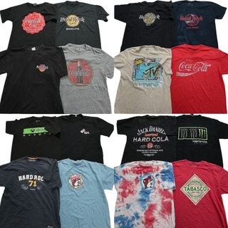 古着卸 まとめ売り 有名企業 半袖Tシャツ 16枚セット (メンズ M /L ) コカ・コーラ ハードロックカフェ MS6861(その他)