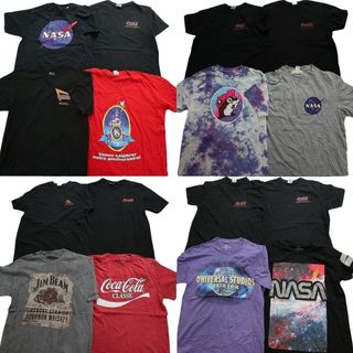 古着卸 まとめ売り 有名企業 半袖Tシャツ 16枚セット (メンズ M ) コカ・コーラ NASA ユニバーサルスタジオ MS6863(その他)