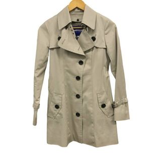 バーバリーブルーレーベル(BURBERRY BLUE LABEL)のBURBERRY BLUE LABEL バーバリー ブルーレーベル × CRESTBRIDGE クレストブリッジ メンズ ライナー付き トレンチコート ショート丈 E1A06-130-40 ベージュ チェック柄 秋 冬 春 アウター 36 中古 KW1(トレンチコート)