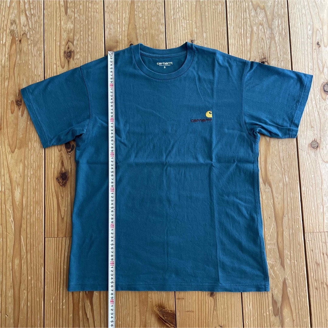 carhartt(カーハート)の【美品】カーハート Tシャツ ターコイブルー メンズSサイズ メンズのトップス(Tシャツ/カットソー(半袖/袖なし))の商品写真