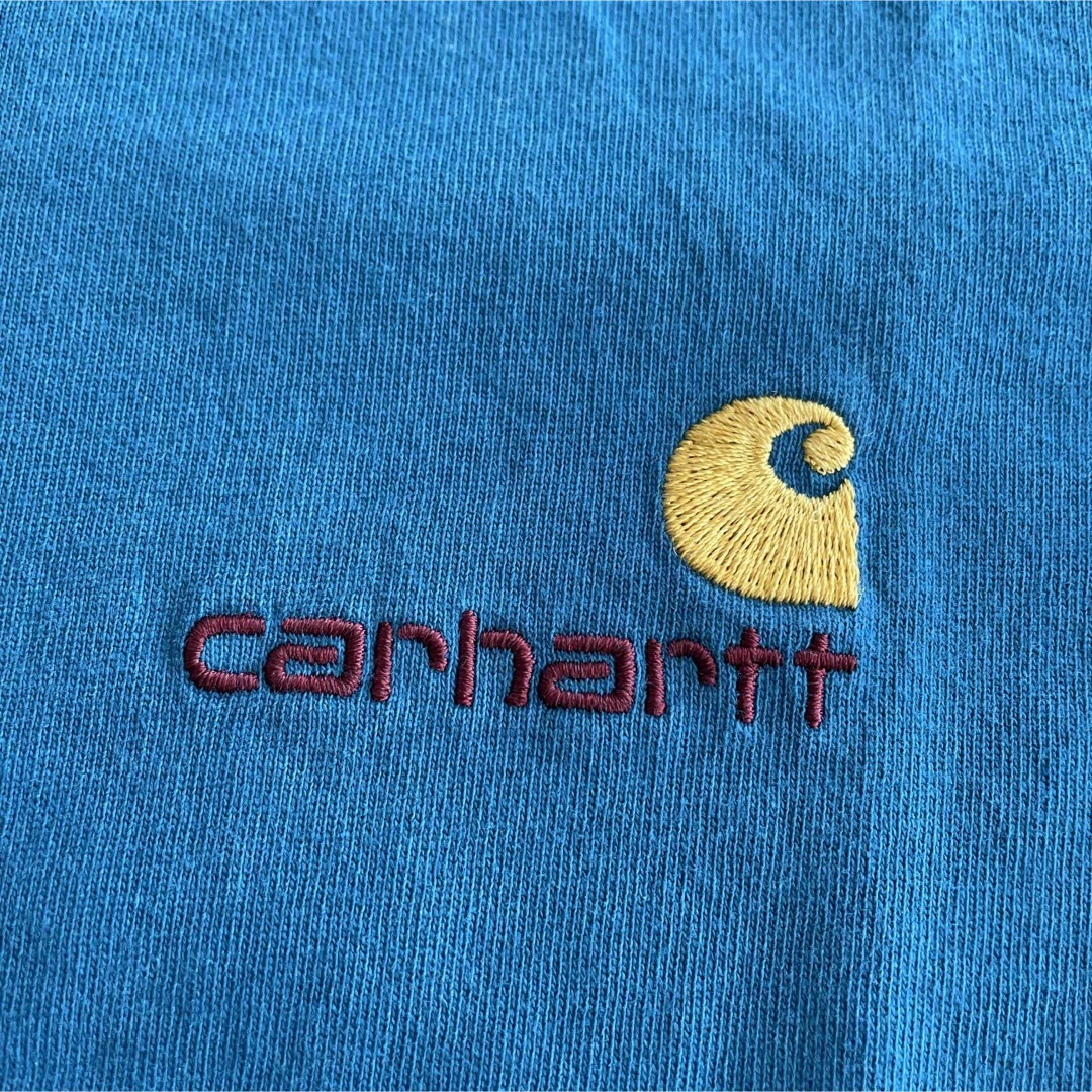 carhartt(カーハート)の【美品】カーハート Tシャツ ターコイブルー メンズSサイズ メンズのトップス(Tシャツ/カットソー(半袖/袖なし))の商品写真