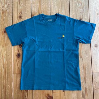 カーハート(carhartt)の【美品】カーハート Tシャツ ターコイブルー メンズSサイズ(Tシャツ/カットソー(半袖/袖なし))