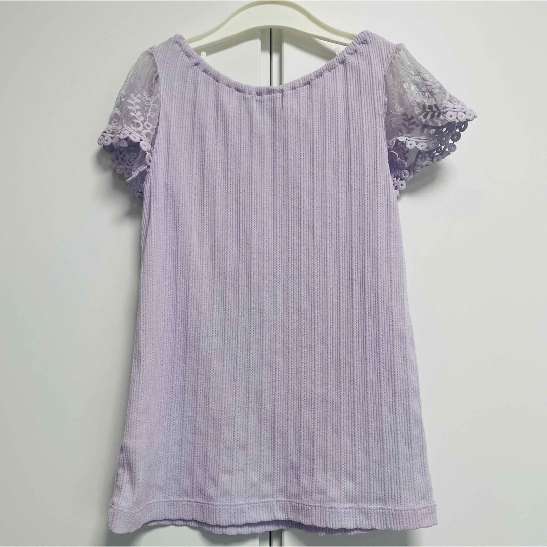 ANNA SUI mini(アナスイミニ)のANNA SUI mini(アナスイミニ)　レースTシャツ　130cm キッズ/ベビー/マタニティのキッズ服女の子用(90cm~)(Tシャツ/カットソー)の商品写真
