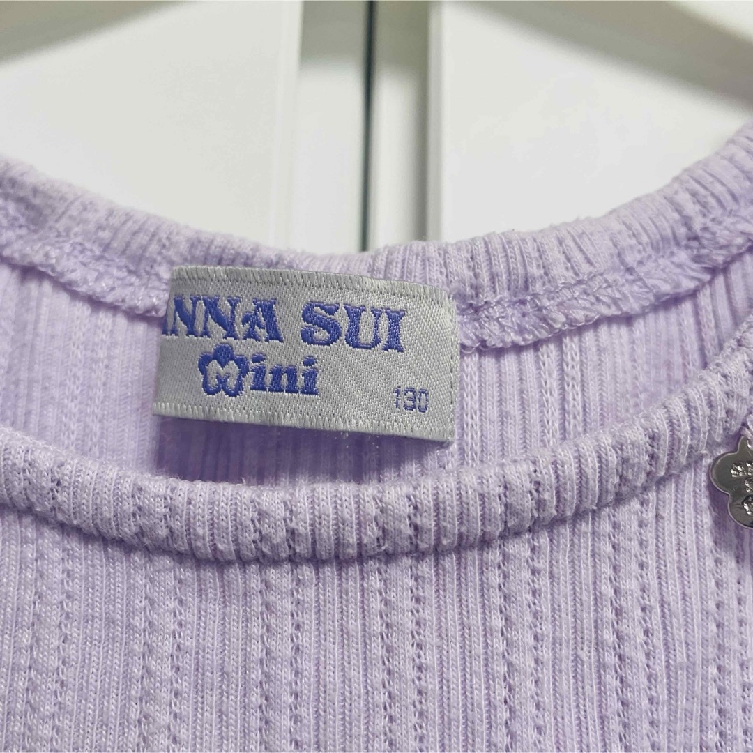 ANNA SUI mini(アナスイミニ)のANNA SUI mini(アナスイミニ)　レースTシャツ　130cm キッズ/ベビー/マタニティのキッズ服女の子用(90cm~)(Tシャツ/カットソー)の商品写真