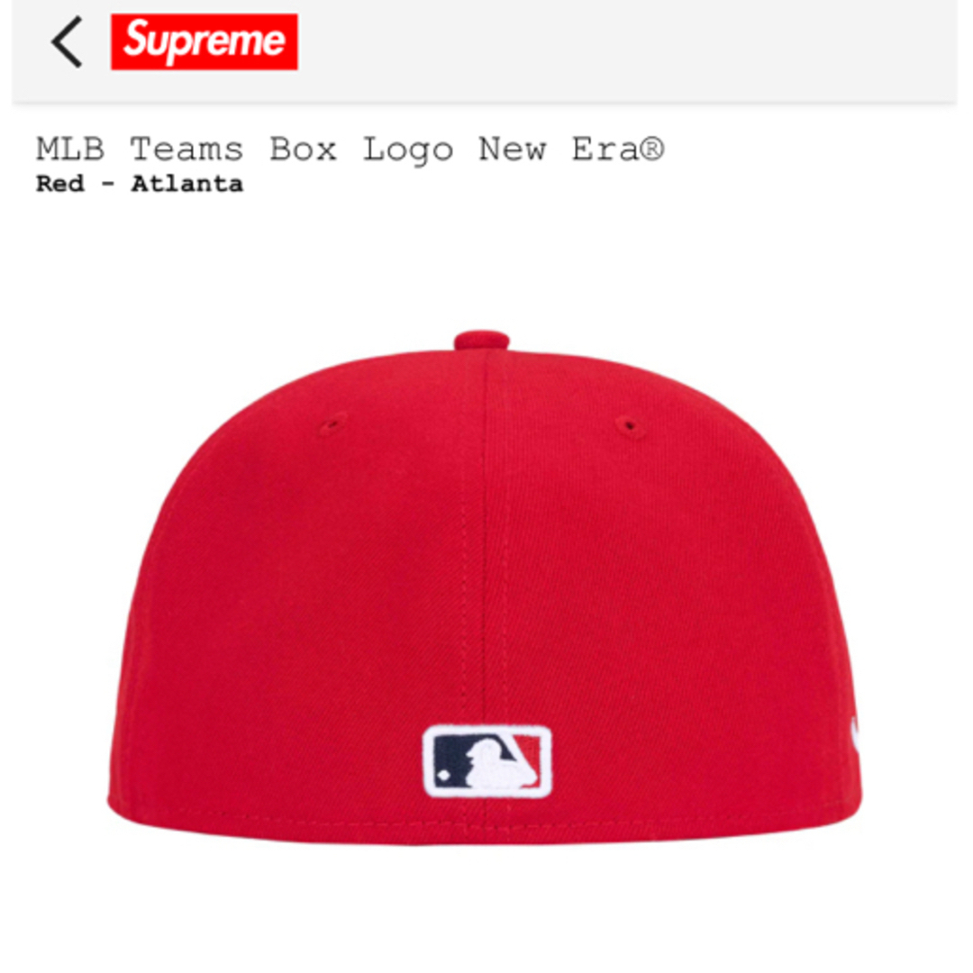 Supreme(シュプリーム)のSupreme MLB Teams Box Logo New Era Red メンズの帽子(キャップ)の商品写真